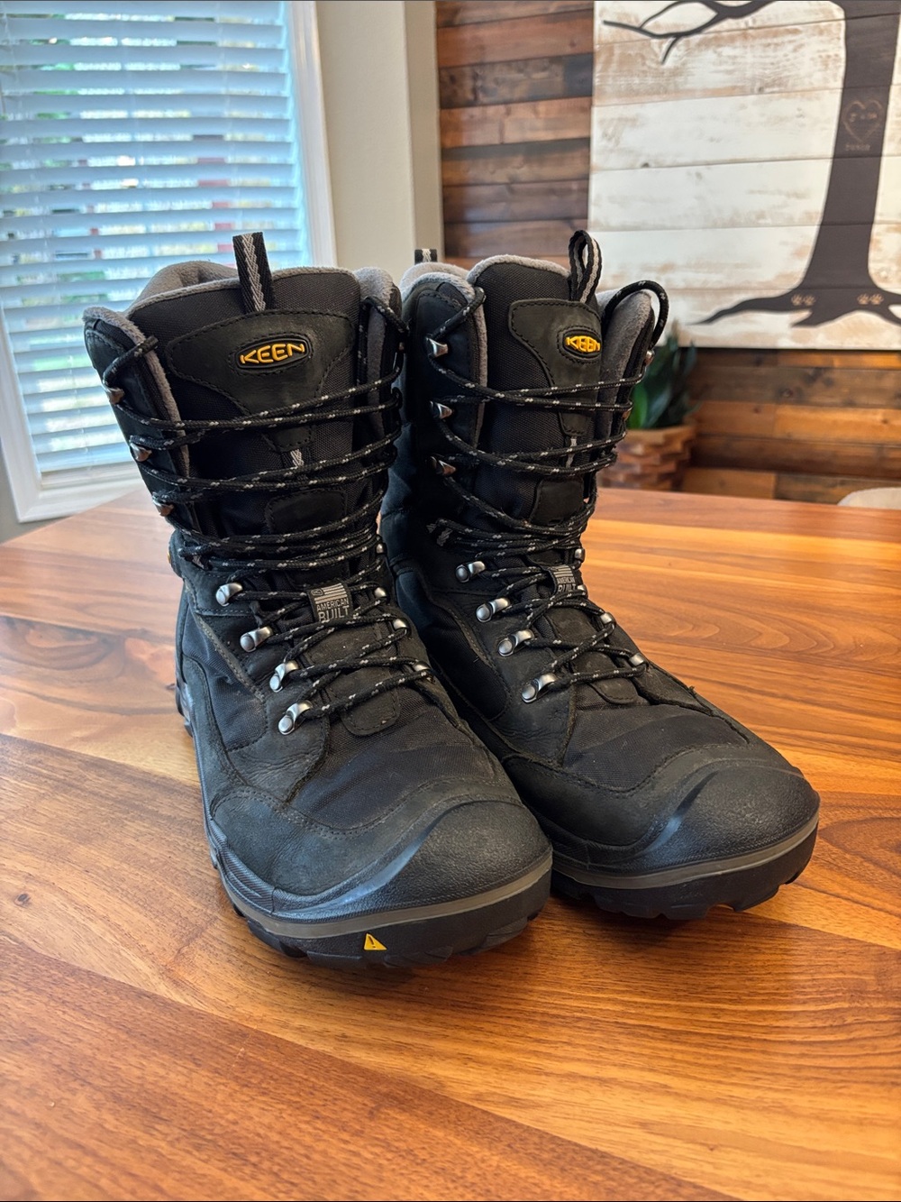 Keen Black Durand Waterproof Mens Boots Laceup Size 13